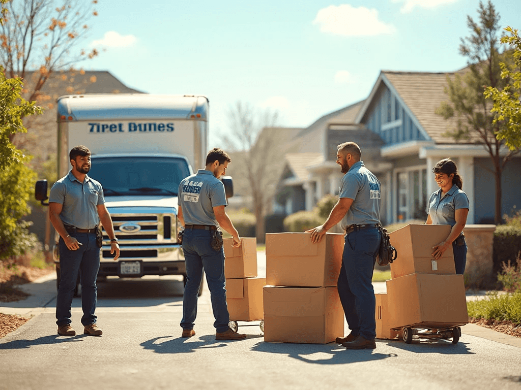 Professional Queen Creek movers handling a residential move
